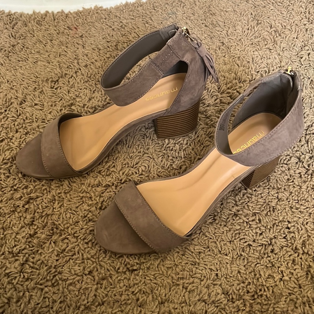 Taupe Heeled Sandals